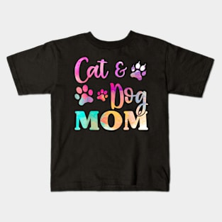 Pet Cat Dog Mom For Women, Mothers Day Kids T-Shirt